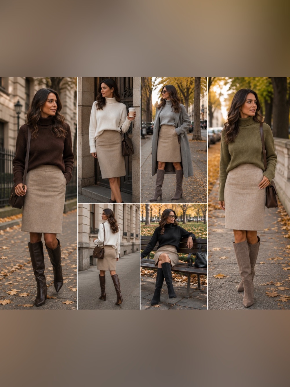 J.Crew No. 2 Pencil Skirt Size 8 100% Wool Beige Tan Classic Workwear NWOT - Picture 3 of 12